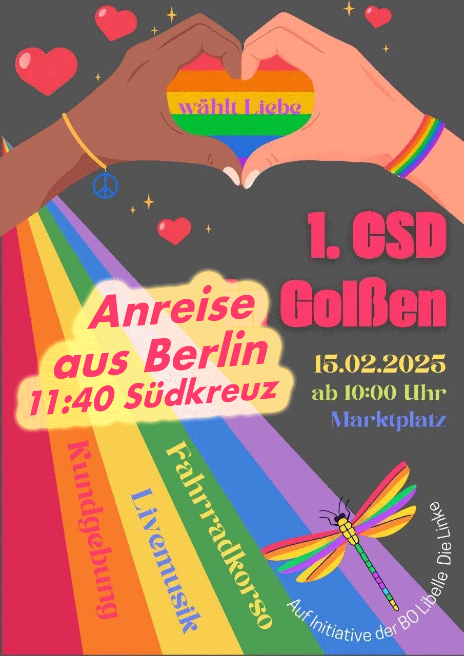 Gemeinsame Anreise zum Winter CSD in Golßen